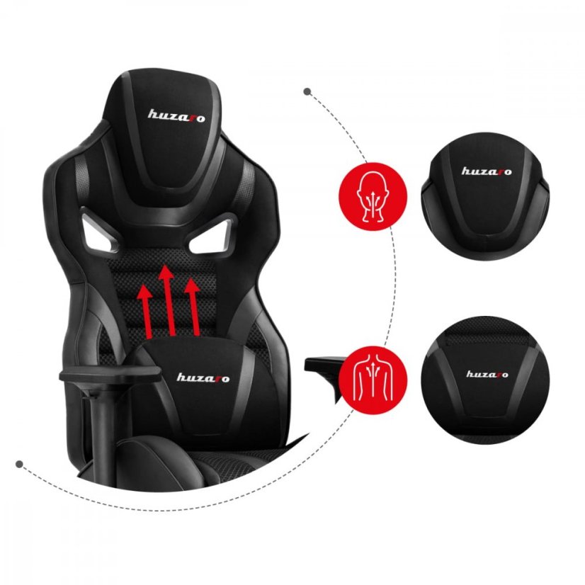 Luxusní herní křeslo FORCE 7.5 MESH černé barvy
