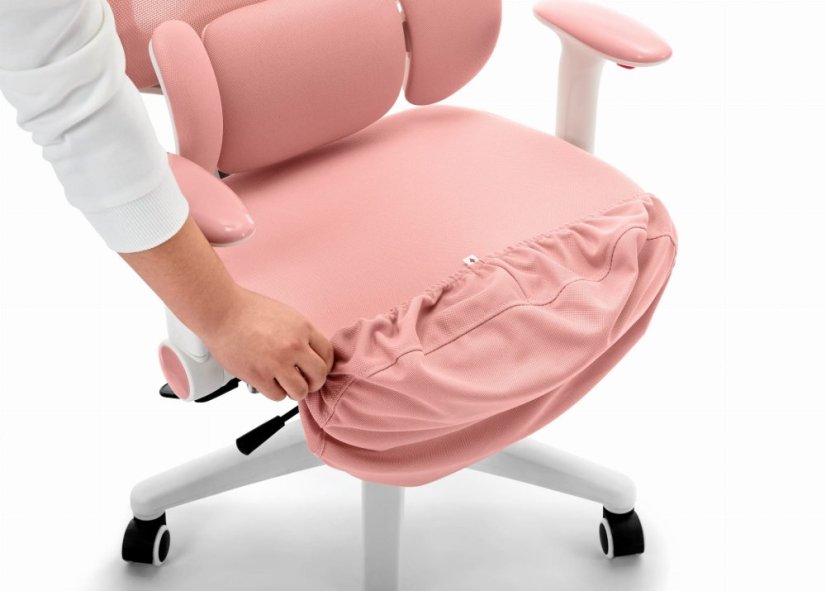 Ergonomické ružové detské kreslo HC-999 - látkové