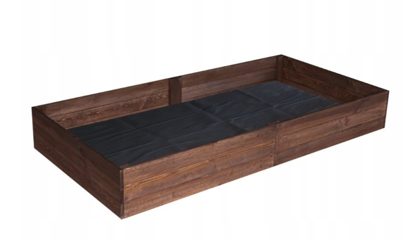 Естествено импрегнирано повдигнато дървено легло 200 x 100 x 27 cm