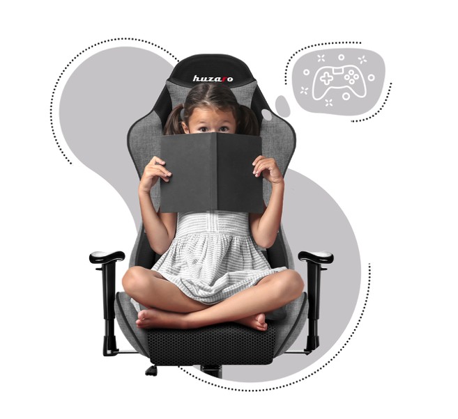 Praktikus fekete-szürke gamer szék tinédzsereknek
