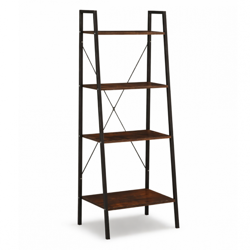 Bücherregal für Bücher und Dekorationen mit 4 Fächern - 147 cm