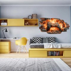 3D samolepka na zeď s gamepadem, herní dekorace do pokoje teenagera