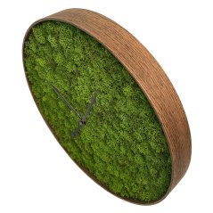 Moosuhr mit schwarzem Zifferblatt 40 cm