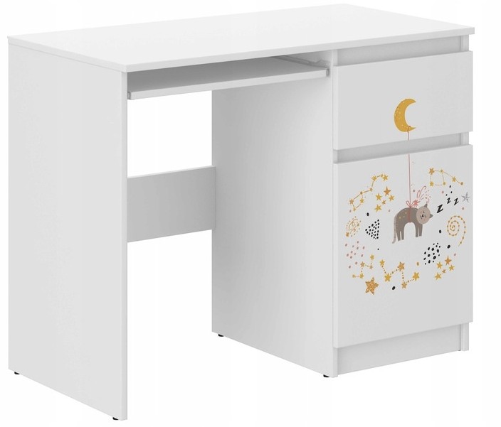Dětský psací stůl s motivem noční oblohy a kočičkou 77x50x96 cm