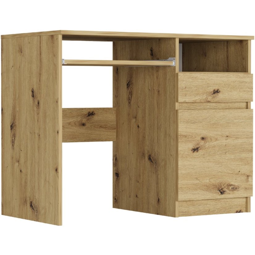 Birou de scris modern cu dulap 90x50 cm - diverse variante de culori - Culoare: Alb