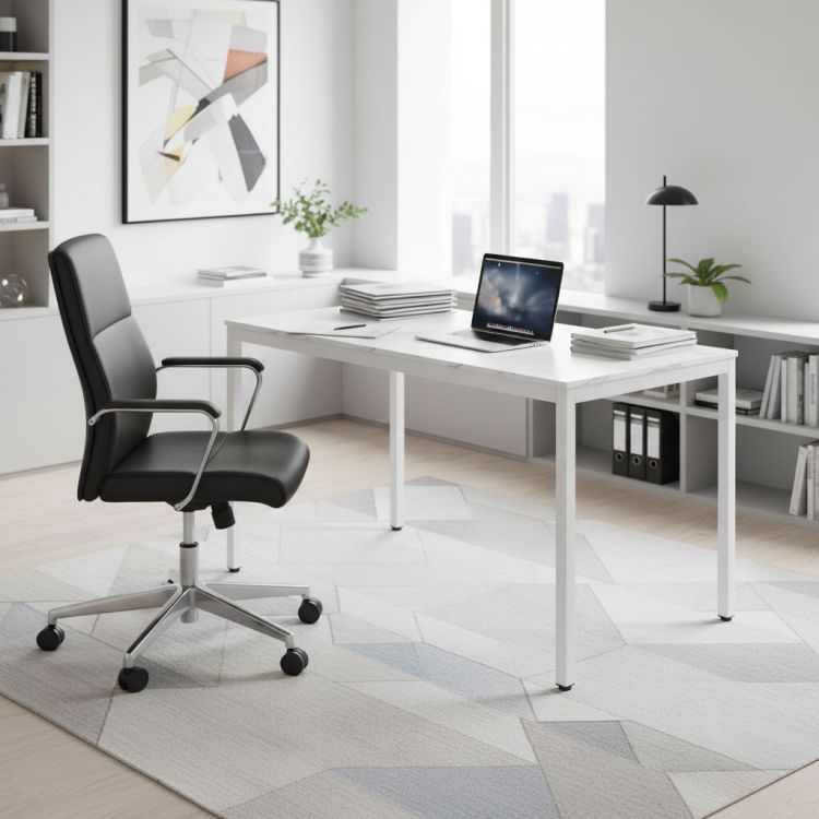 Kuchyňský stůl z bílého mramoru 120 x 60 cm - univerzální stůl pro 4-5 osob