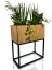 Dekorativer Pflanzkübel aus glatter Natureiche LOFT FIORINO 42X22X50 cm