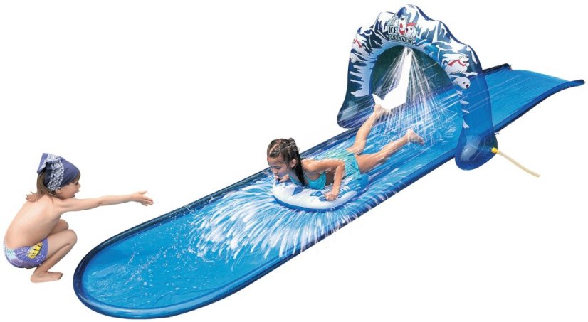 Tobogan de apă pentru copii ICE BREAKER 500 x 95 cm cu fântână