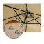 Parasol de grădină 3,5 m cu lumină solară LED - crem, UV50+
