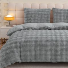 Extra meleg plüss ágynemű - szürke