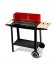 Kerekes kerti faszenes grill kerekekkel és polcokkal 87 x 35 x 80 cm