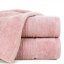 GLORY Baumwollhandtuch in Rosa mit Veloursrand und glänzendem Garn
