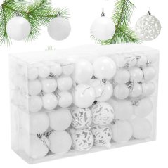 Weißer Christbaumschmuck 100Stk