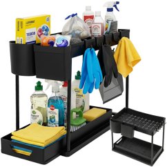 Organizator extensibil cu 2 etaje sub chiuvetă