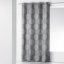 Skandinavska siva zavesa z motivom krogov 140 x 260 cm