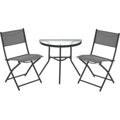 Set de mobilier de balcon în gri
