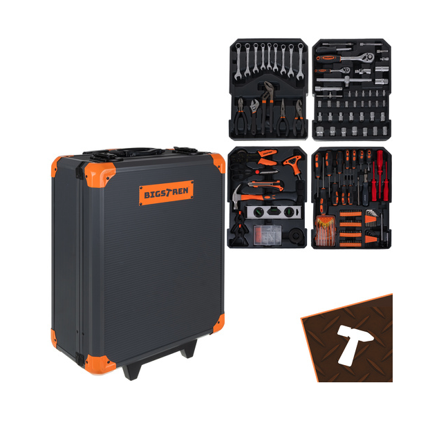 1000 darabos Bigstren szerszámkészlet alumínium koff erban