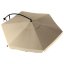 Parasol de grădină 3,5 m cu lumină solară LED - crem, UV50+