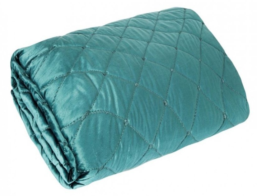 Cuvertură de pat luxoasă din catifea cu cusături decorative