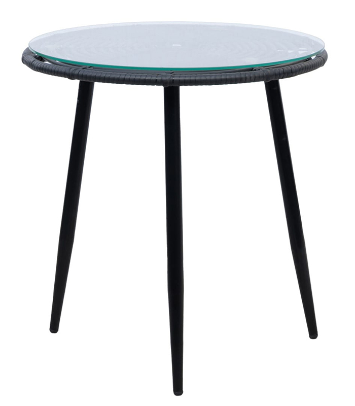 Záhradný ratanový set Napoli – čierna súprava s 2 kreslami a stolíkom