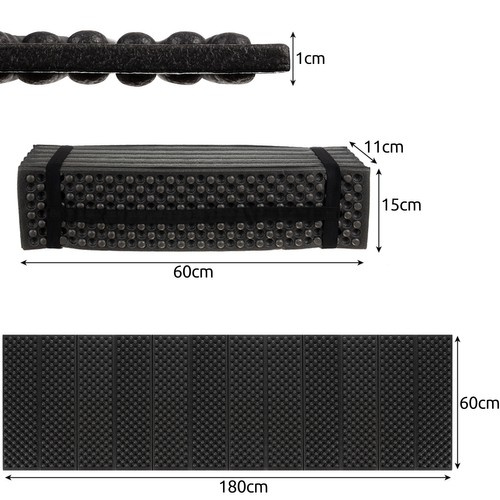Bequeme faltbare Isomatte 180 x 60 x 1 cm