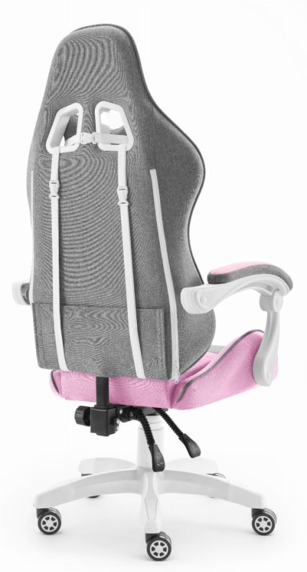 Herné kreslo Rainbow Pink Gray Mesh