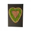 Картина от мъх с дървено сърце и въже 20 x 30 cm