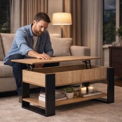 Tavolino pieghevole con piano inclinabile 90 cm
