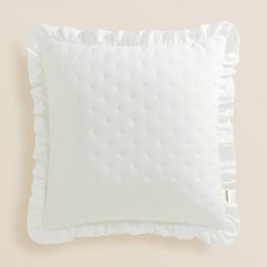 Romantischer Kopfkissenbezug MOLLY in weiß 45 x 45 cm
