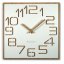 Stylové bílé nástěnné hodiny v kombinaci se dřevem 40 cm