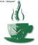 Ceas de perete "Este timpul pentru cafea" - Culoare: Portocalie