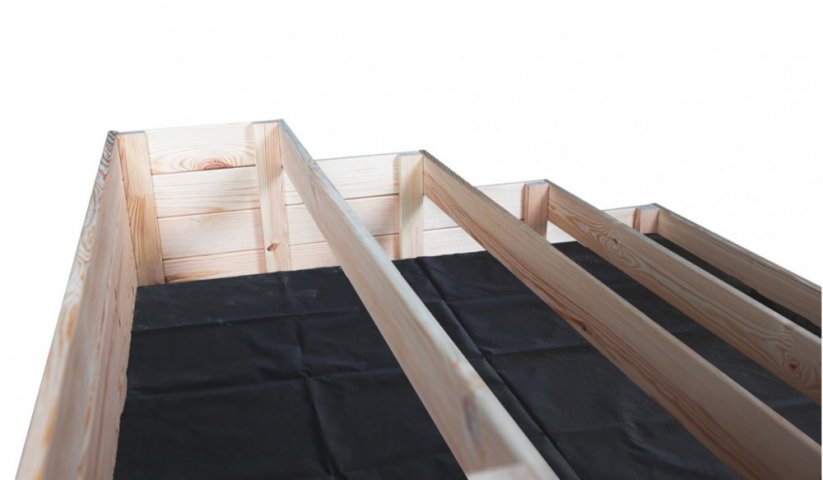 4-poschodový drevený záhon 120 x 120 cm