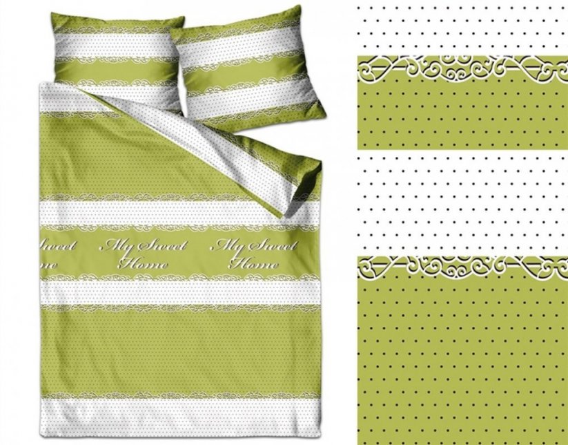 Kvalitné posteľné obliečky zelenej farby z bavlny