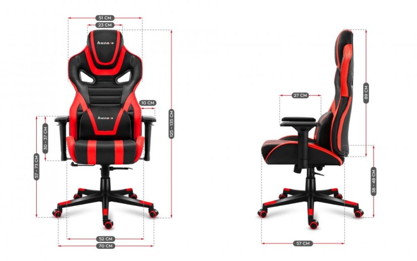 Luxusní herní křeslo FORCE 7.5 červené barvy