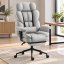 HC-1037 ergonomikus irodai fotel lábtartóval – szürke szövet