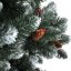 Lussuoso albero di Natale in abete decorato con sorbo e pigne 220 cm