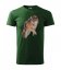 Tricou de vânătoare pentru bărbați cu imprimeu de lup cu mâneci scurte