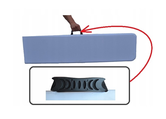 2 kusy cateringových skládacích laviček v bílé barvě 180 cm