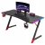 Tavolo da gioco nero, tavolo per PC con illuminazione LED RGB