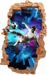3D nálepka na zeď pro fotbalové fanoušky