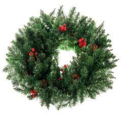 Weihnachtskranz mit Tannenzapfen und Eberesche 60 cm