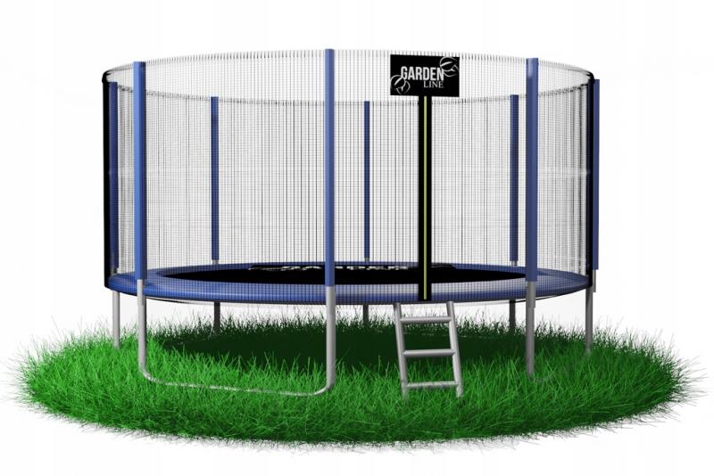 Trampolino per bambini 366 cm + rete di protezione + gradini 12FT