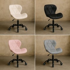 Ергономичен въртящ се офис стол - екокожа