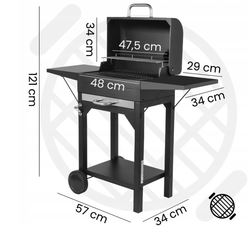 ChimneyBBQ GM12000 vrtni roštilj na drveni ugljen