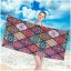 Plážová osuška s motívom rôznych farebných mandál 100 x 180 cm