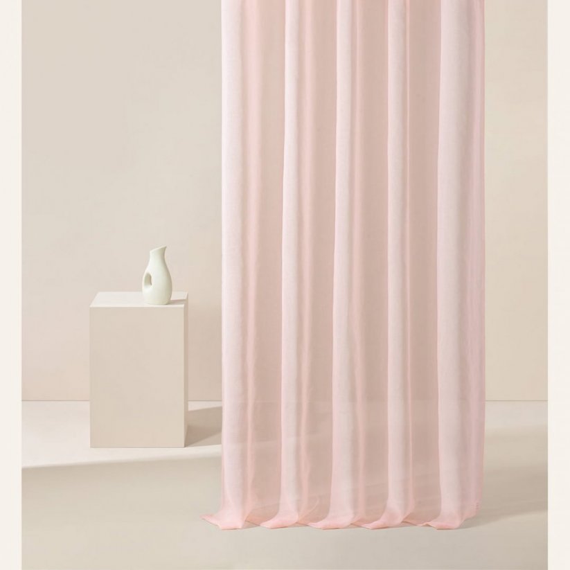 Klasická záclona růžová Novelia 250 x 250 cm