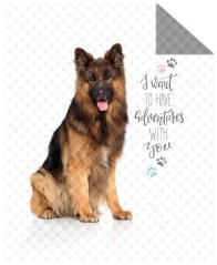 Copriletto per bambini con stampa - Pastore tedesco