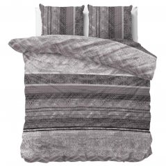 Lussuose lenzuola con fantasia in grigio 200 x 220 cm