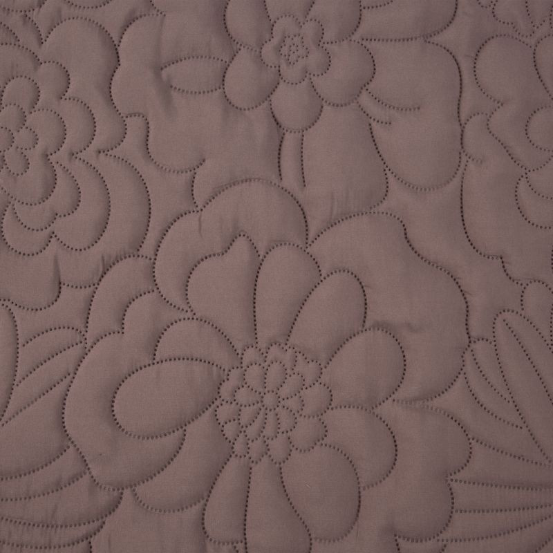 Cuvertură de pat, roz mat, cu imprimeu floral