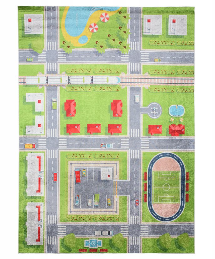 Detský koberec s motívom mestskej časti 